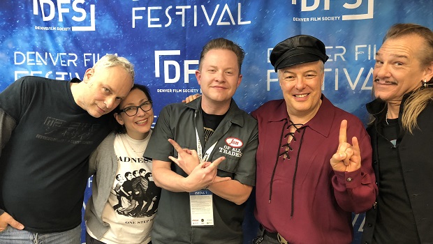(left to right) Mark Skillicorn, Julia Nash, (me), Jello Biafra, and Groovie Mann are part of Industrial Accident: The Story of Wax Trax! Records, and they're the guests on Ep. 199 of the Jon of All Trades Podcast from Denver Film Festival 2018 #DFF41, debuting November 15, 2018.
