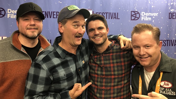Nate Bakke (left), Pete Gardner and Dan Cummings are from the movie Man Camp, and they're the guests on Ep. 232 of the Jon of All Trades Podcast debuting November 8, 2019 from Denver Film Festival 42.